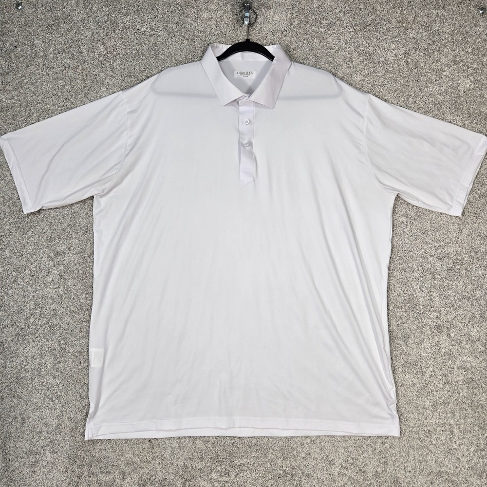 Collars and Co Polo Mens 3XL White Featherweight Stretch Dress Shirt